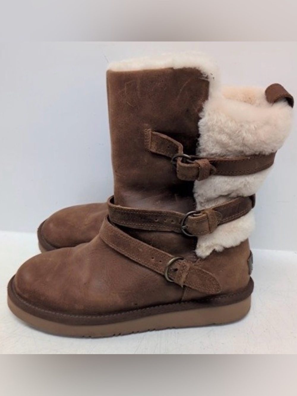 UGG Australia Brown Suede Mid-Calf Boots Size 8 US SN 1005800